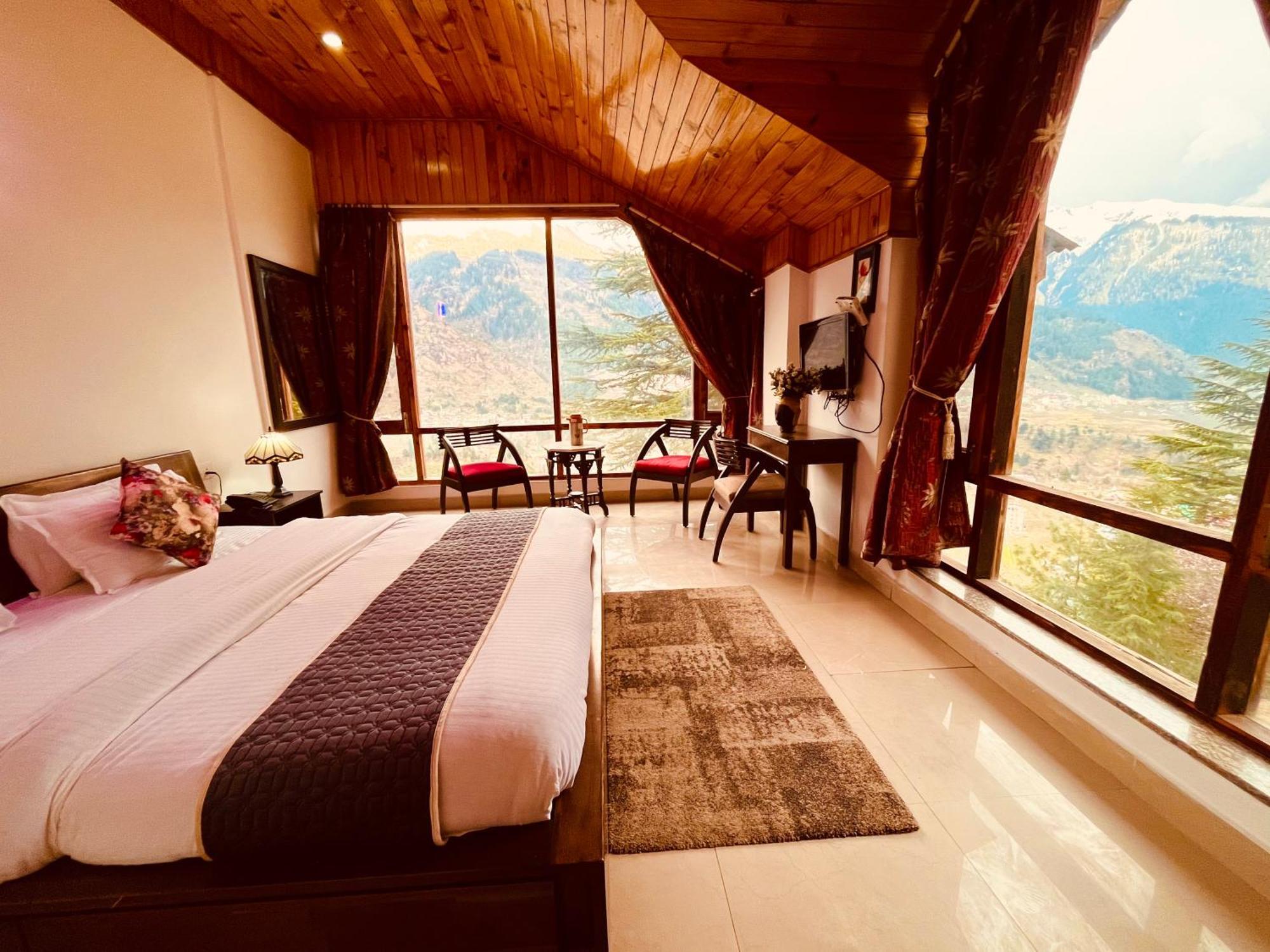 The Manu Emerald # Farmhouse # Top Selling Cottage In Manali # Peaceful Heritage Cozy Stay # Lawn With Bonfire # Most Awarded 외부 사진